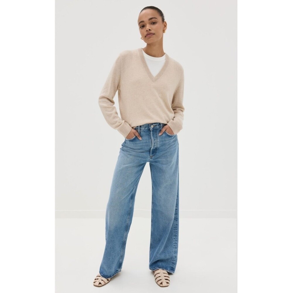 Jenni Kayne Flynn Cashmere Sweater in Oatmeal